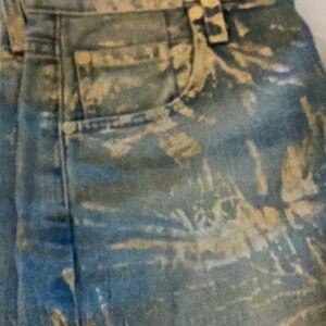 NEW 7 FOR ALL MANKIND GOLD LEAF CUFFED JEANS